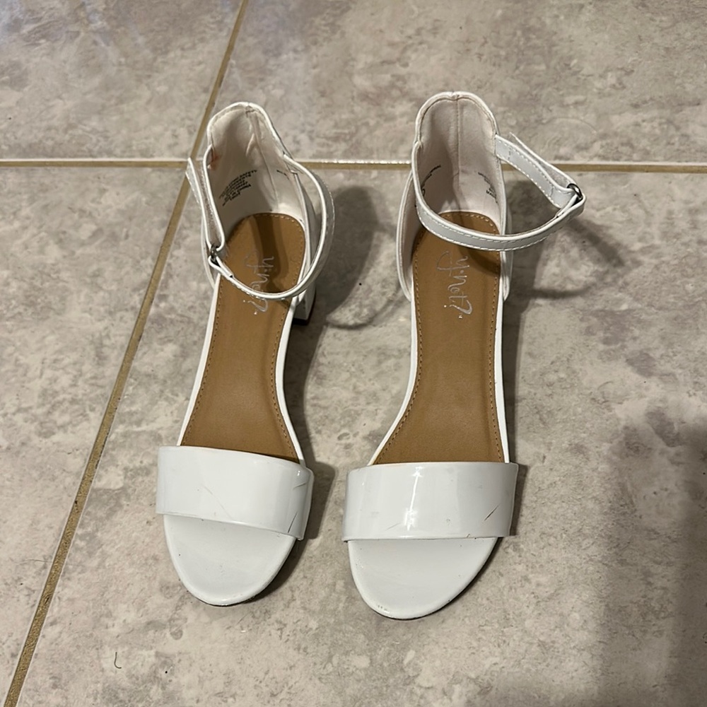 White Ankle Strap Sandals